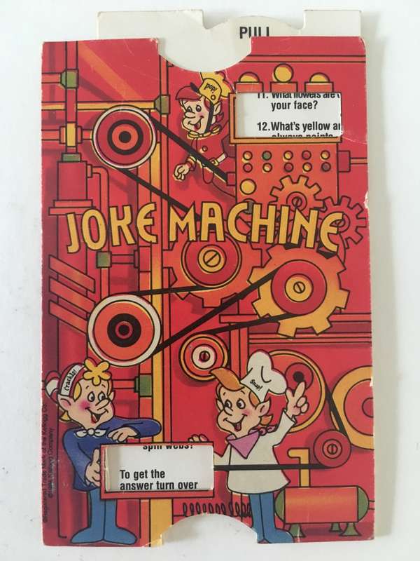 KELLOGG,S RICE KRISPIES VINTAGE JOKE MACHINE