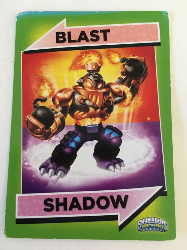 TOPPS SKYLANDERS TRADING CARDS - BLAST SHADOW