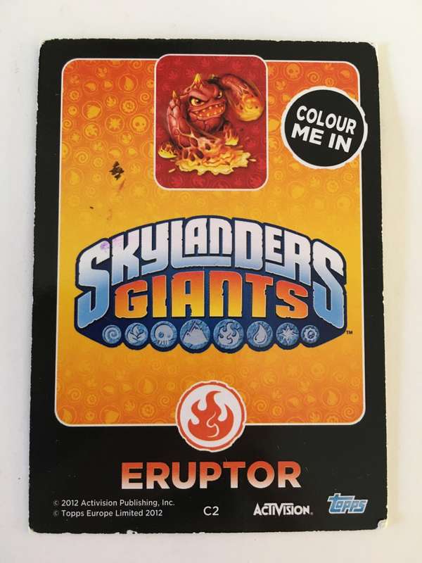 TOPPS SKYLANDERS TRADING CARD - ERUPTOR