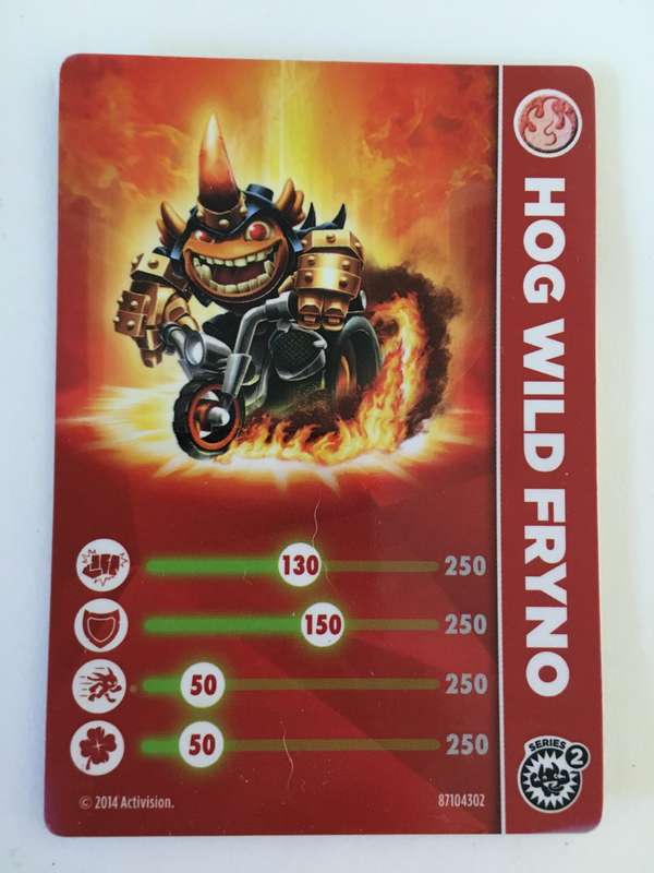 SKYLANDERS TRADING CARD - HOG WILD FRYNO