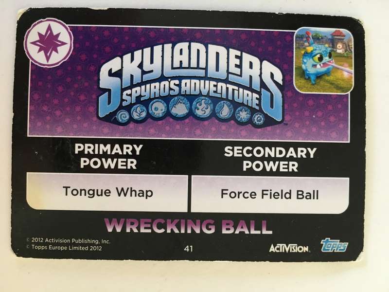 TOPPS SKYLANDERS TRADING CARD - WRECKING BALL
