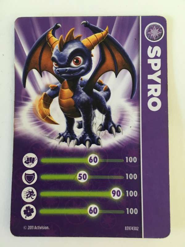 SKYLANDERS TRADING CARD - SPYRO