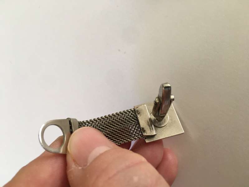 VINTAGE CUFF LINKS WITH METAL BAND