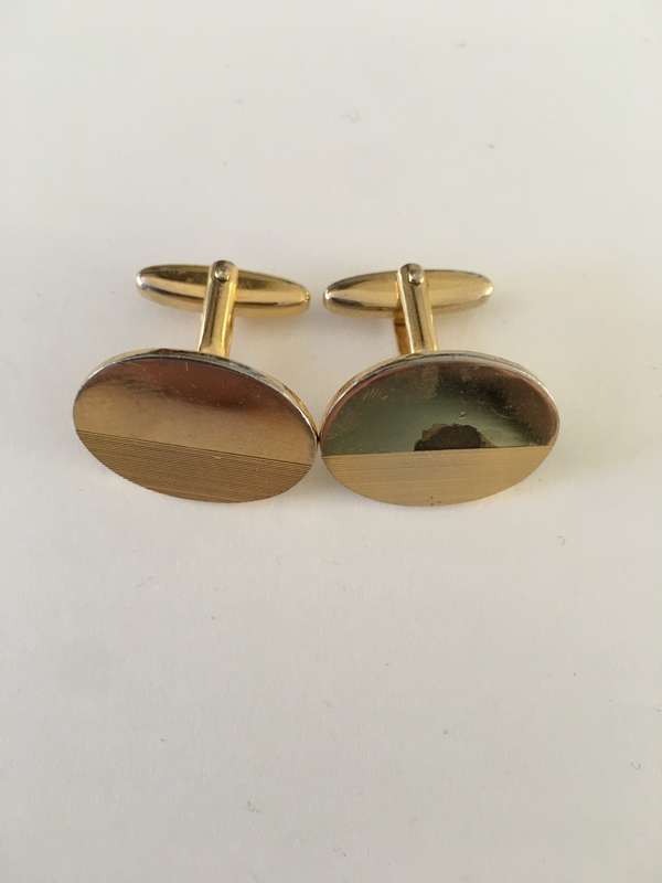 LOVELY VINTAGE MENS CUFF LINKS MAY BE PLATED