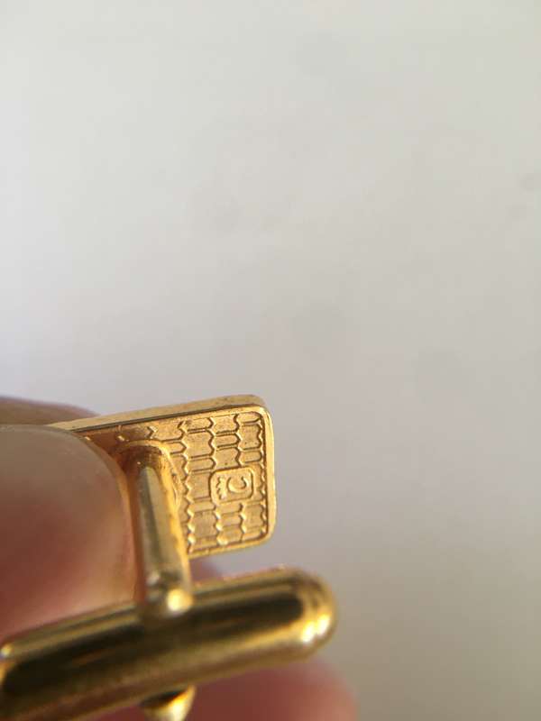LOVELY VINTAGE GOLD PLATED MENS CUFF LINKS