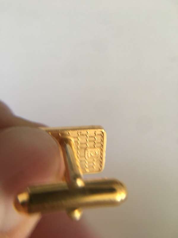 LOVELY VINTAGE GOLD PLATED MENS CUFF LINKS
