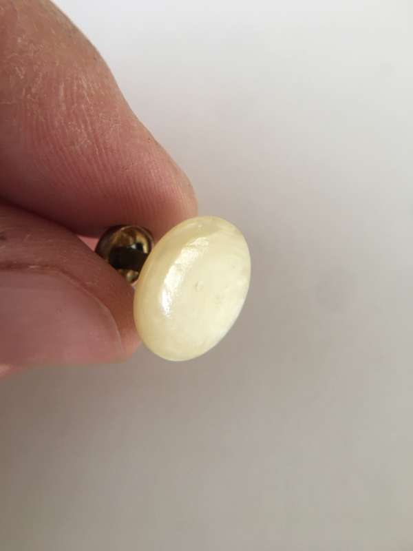 VINTAGE 3 SINGLE DIFFERENT MOTHER OF PEARL  CUFF LINKS X 3
