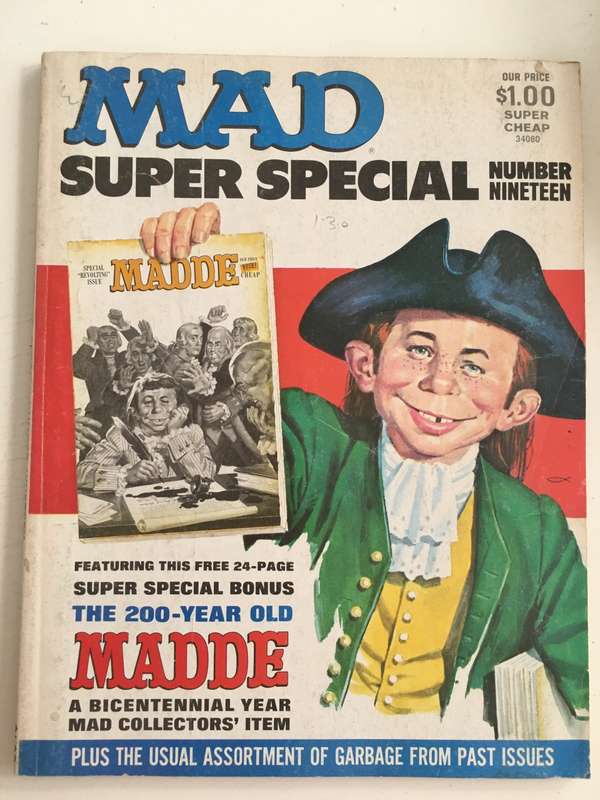LOVELY  VINTAGE  MAD MAGAZINE SUPER SPECIAL NO. 19 WITH MADDIE INSERT 1976
