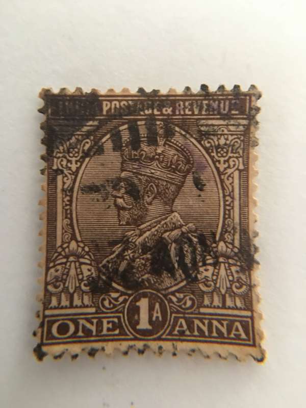 INDIA ONE ANNA STAMPS 2 STAMPS
