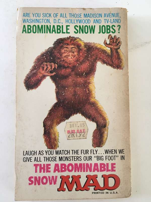 PAPER BACK SMALL BOOK - THE ABOMINABLE SNOW MAD - 1979