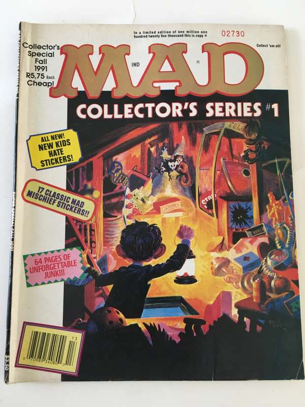 LOVELY VINTAGE MAD MAGAZINE - INCLUDING STICKERS - NO. 1  - 1991 COLLECTORS ISSUE
