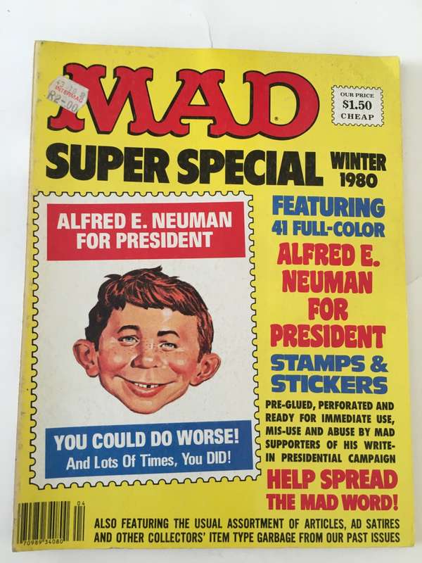 LOVELY THICK VINTAGE ISSUE MAD MAGAZINE - INCLUDING LOVELY STICKERS -  1980 -NO. 33