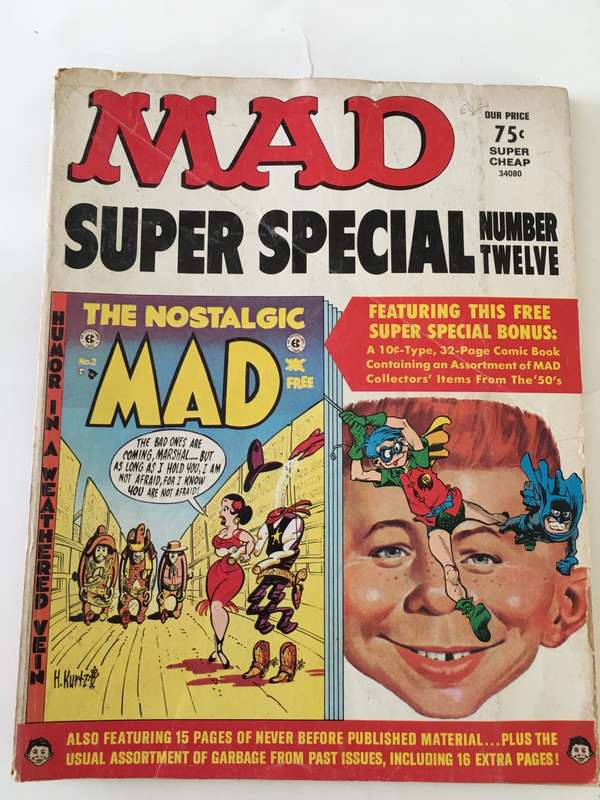 VINTAGE SUPER SPECIAL THICK NUMBER 12 INCLUDING THE NOSTALGIC MAD COMIC  - 1973