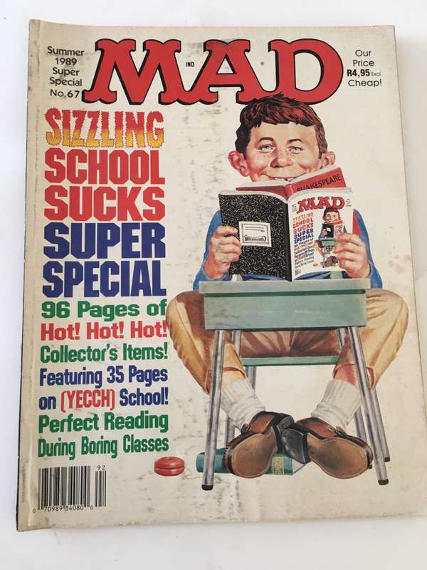 LOVELY VINTAGE THICK ISSUE MAD MAGAZINE NO. 67 - 1989