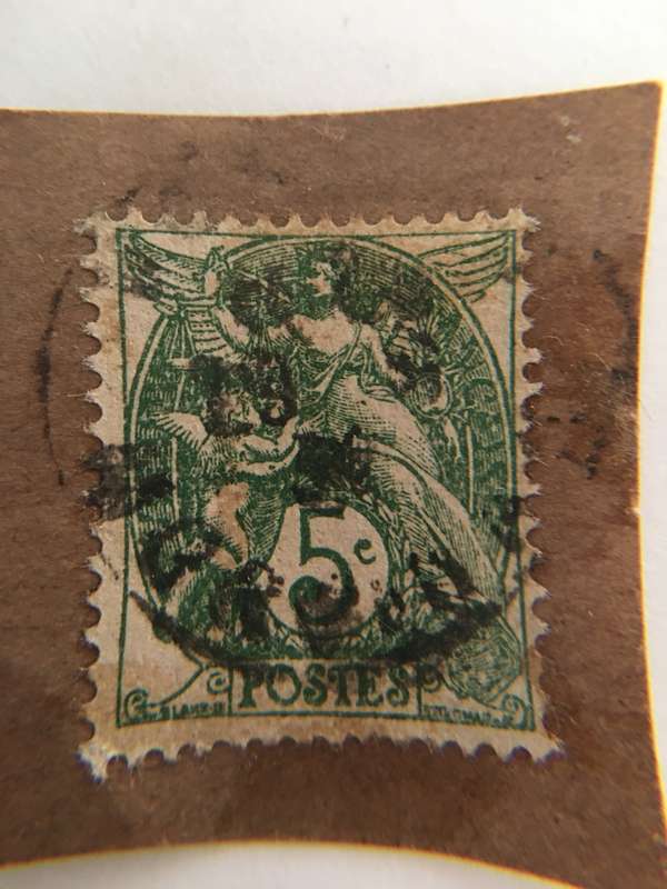 FRANCE 5c USED ANGEL STAMP