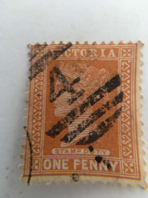 AUSTRALIA  ONE PENNY QUEEN VICTORIA STAMP