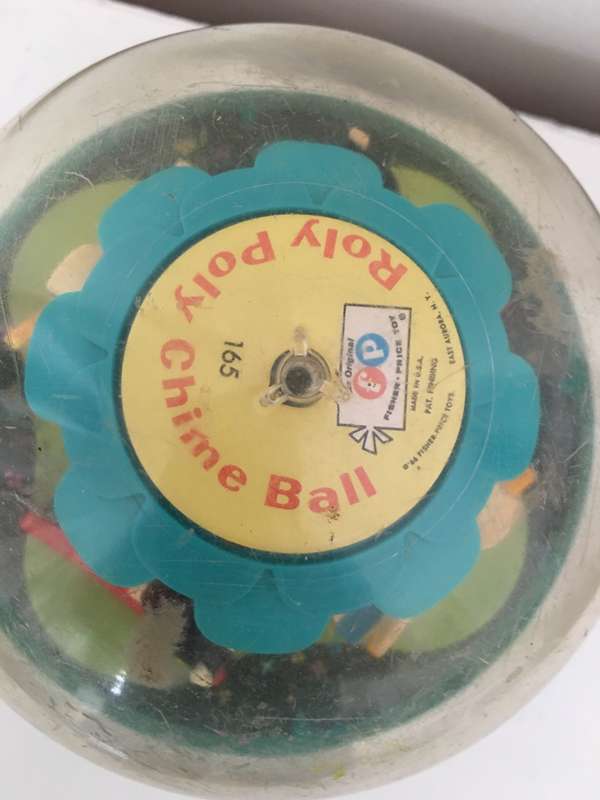 VINTAGE ROLY POLY FISHER PRICE CHIME BALL - 1966