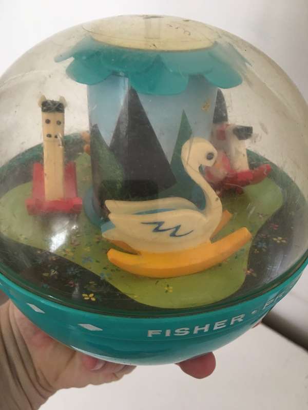 VINTAGE ROLY POLY FISHER PRICE CHIME BALL - 1966