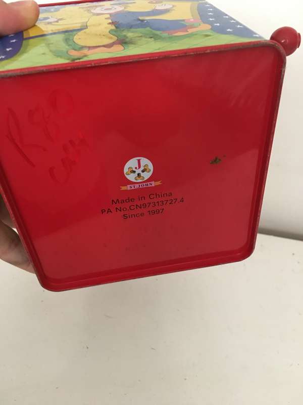 VINTAGE METAL CLOWN JACK IN THE BOX -1997 - NO SOUND BUT POPS OUT