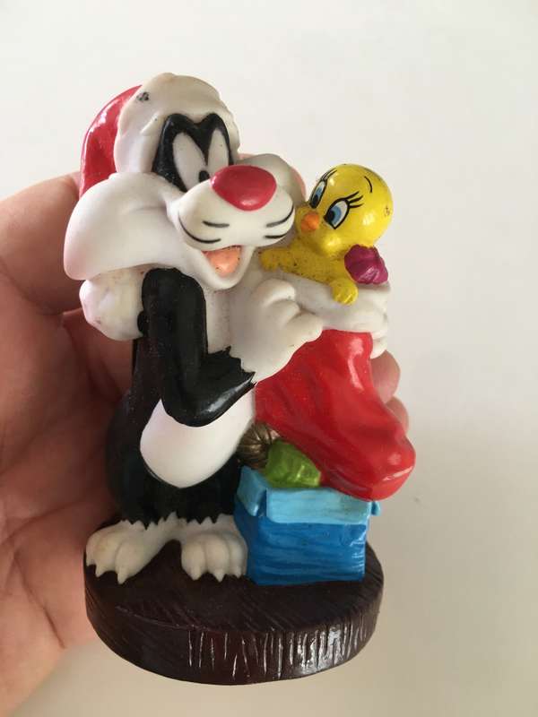 VINTAGE LOONEY TUNES PVC SYLVESTOR  AND TWEETY FIGURINE - 1999