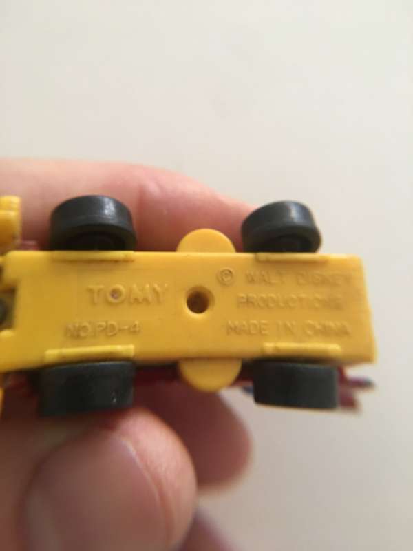 VINTAGE TOMY DIE CAST TRAIN WITH DUCK 1970`S AND PVC FIGURE