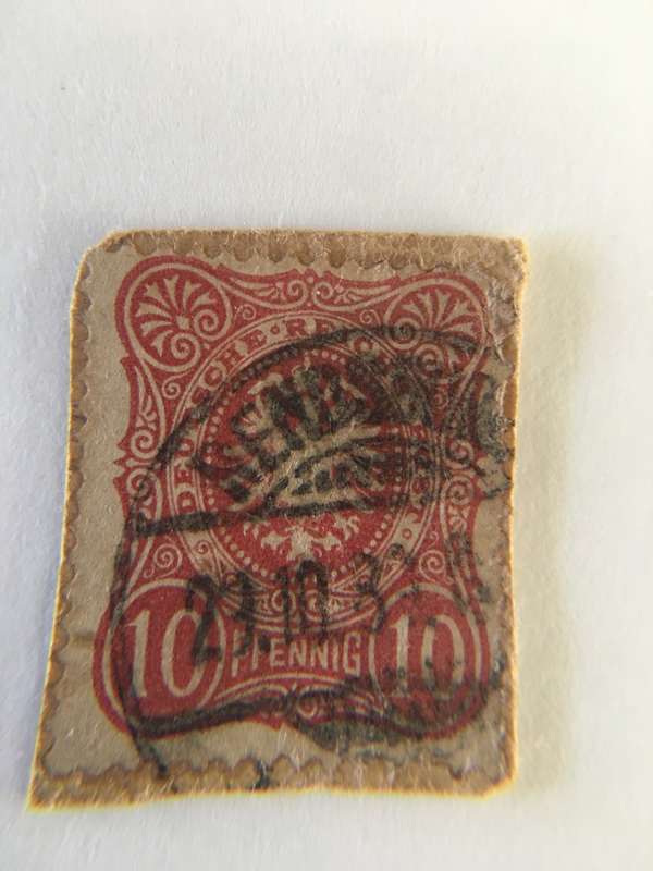 GERMANY DETCHES REICH 1880 IMPERIAL EAGLE USED STAMP