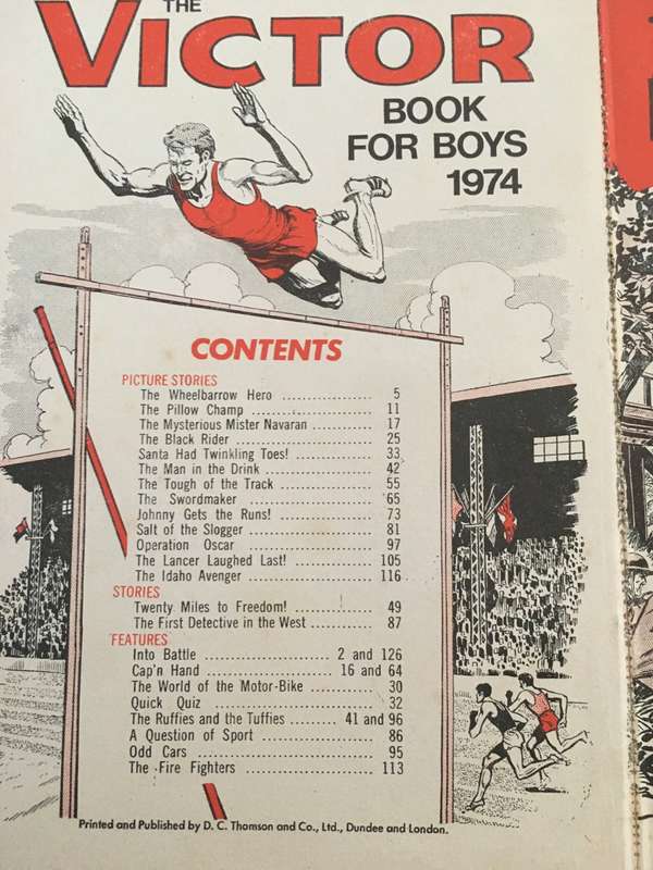 LOVELY VINTAGE - THE VICTOR ANNUAL FOR BOYS  -  1974