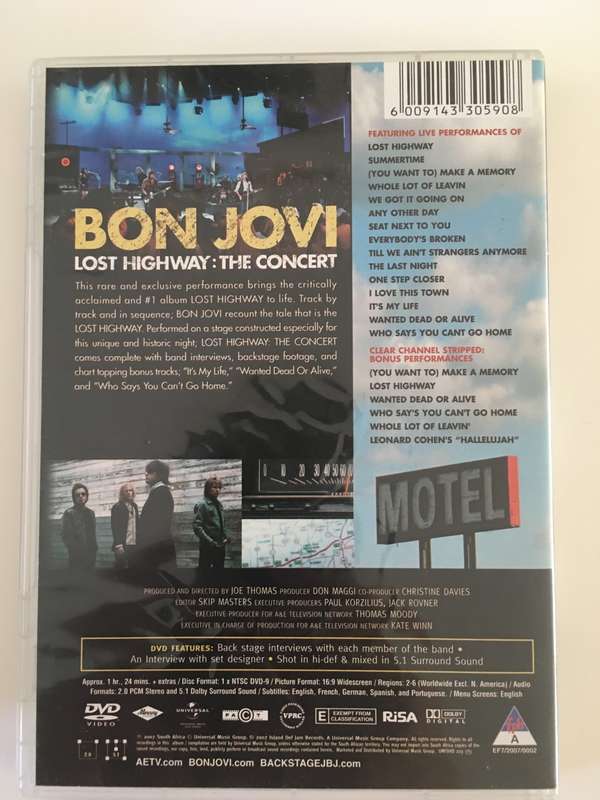 2 BON JOVI MUSIC DVD AND VIDEO