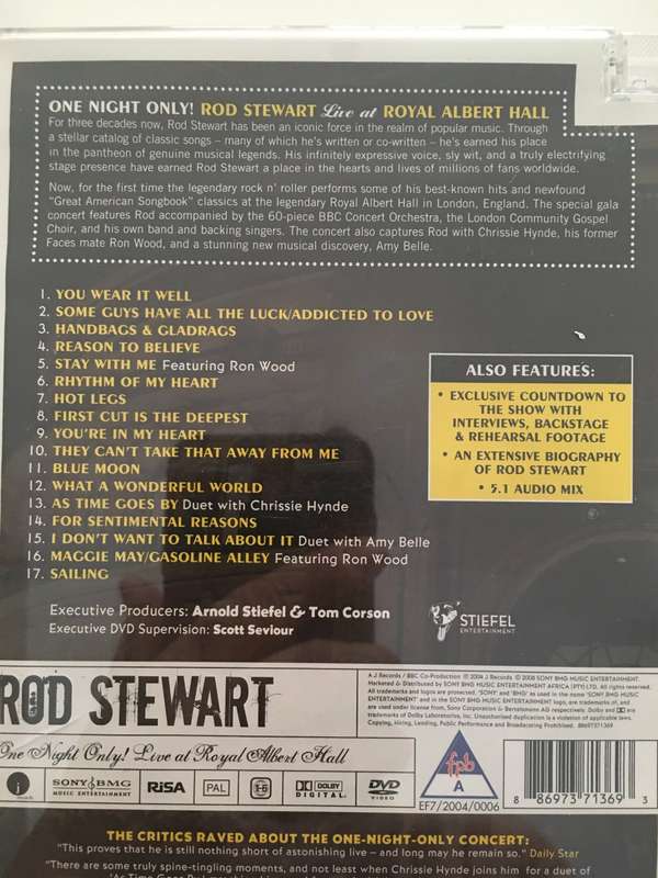 ROD STEWART MUSIC AND DVD LOT - 4 PIECES
