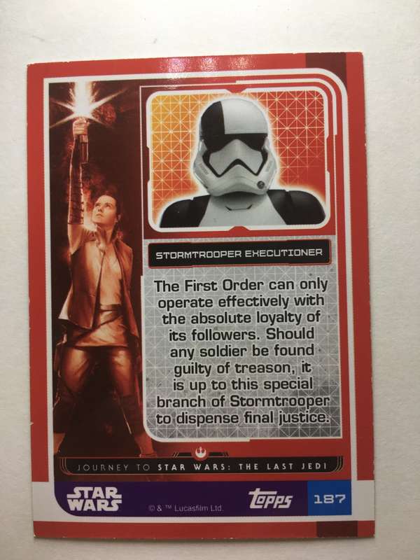 TOPPS -  STAR WARS CARD -  STORMTROOPER - FOIL CARD