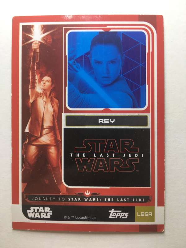 TOPPS -  STAR WARS CARD - REY - FOIL CARD