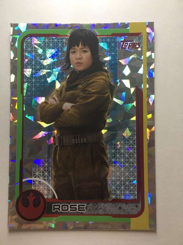 TOPPS -  STAR WARS CARD - THE LAST JEDI  - HOLOGRAPHIC CARD / ROSE