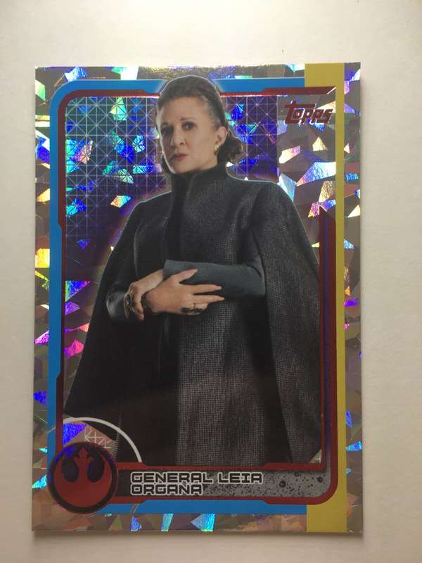 TOPPS -  STAR WARS CARD - THE LAST JEDI  / HOLOGRAPHIC FOIL CARD - GENERAL LEIA ORGANA