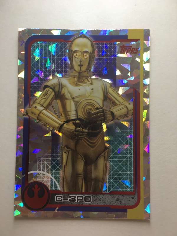 TOPPS -  STAR WARS CARD - THE LAST JEDI  - HOLOGRAPHIC CARD /  C-3PO