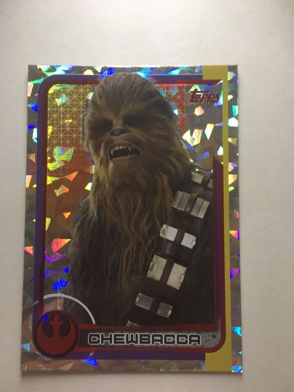 TOPPS -  STAR WARS CARD - THE LAST JEDI  - HOLOGRAPHIC CARD - CHEWBACCA