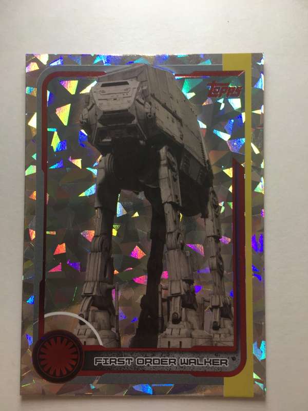 TOPPS -  STAR WARS CARD - THE LAST JEDI  - HOLOGRAPHIC CARD / FIRST ORDER WALKER