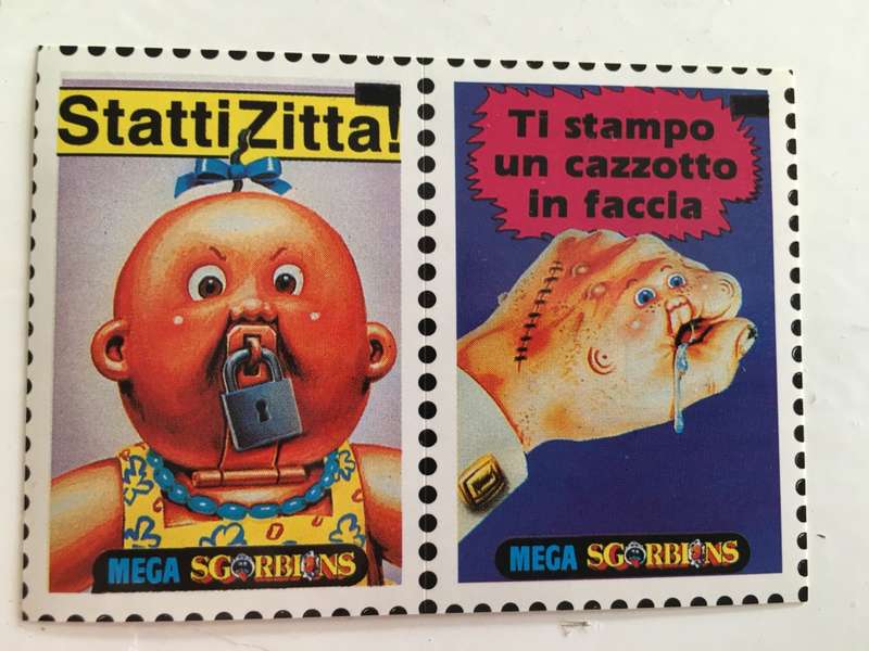 VINTAGE  ITALIAN GARBAGE PAIL KIDS SET OF 2 MINT - 1989