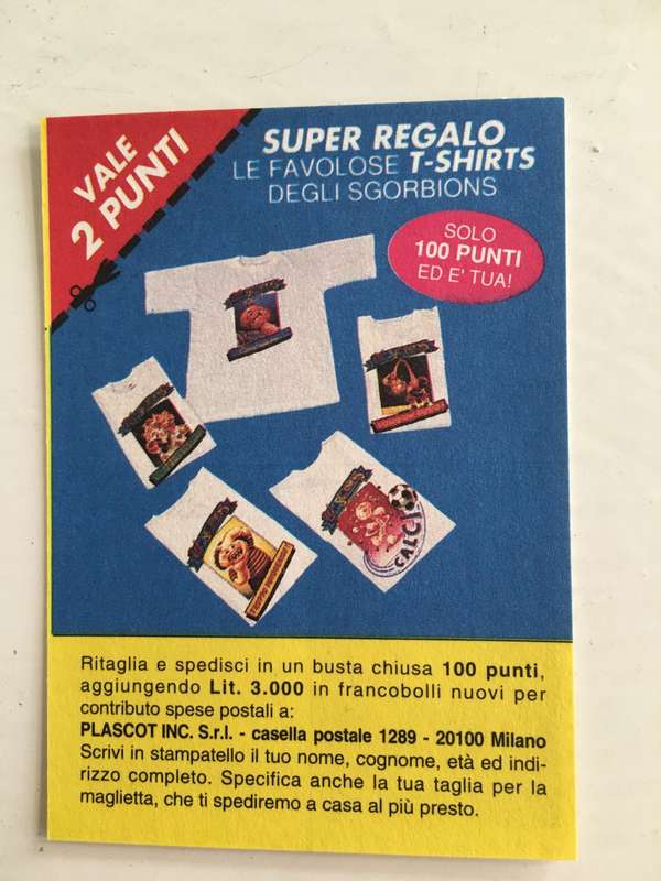 VINTAGE ITALIAN MINT SET OF 4 GARBAGE PAIL KIDS - 1989