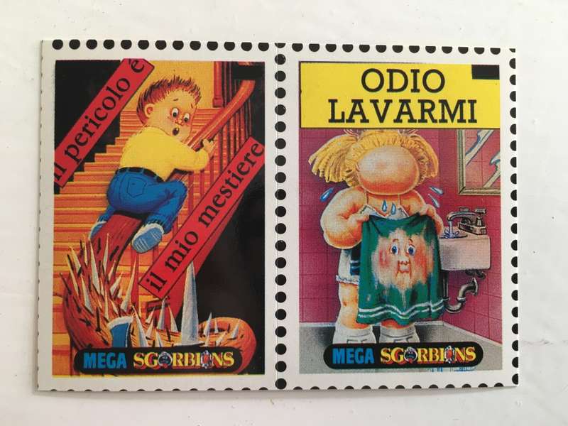 VINTAGE ITALIAN MINT SET OF 2 GARBAGE PAIL KIDS - 1989