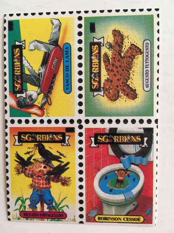 VINTAGE ITALIAN MINT SET OF 4 GARBAGE PAIL KIDS - 1989
