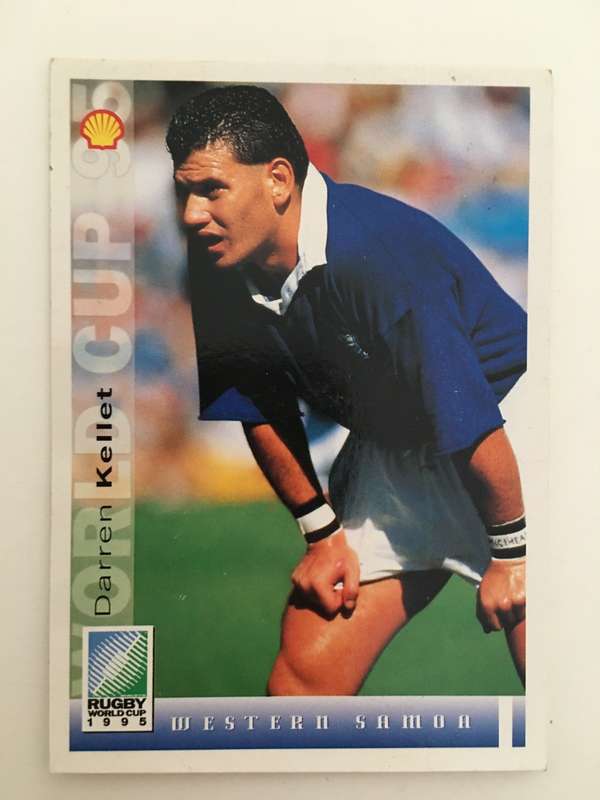 1995 RUGBY WORLD CUP TRADING CARD - WESTERN  SAMOA - DARREN KELLET
