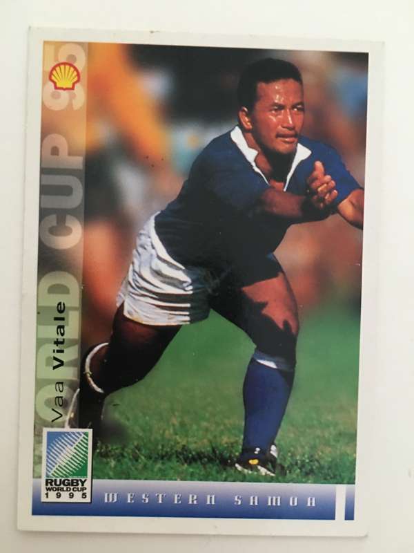 1995 RUGBY WORLD CUP TRADING CARD - WESTERN SAMOA - VAA VITALE
