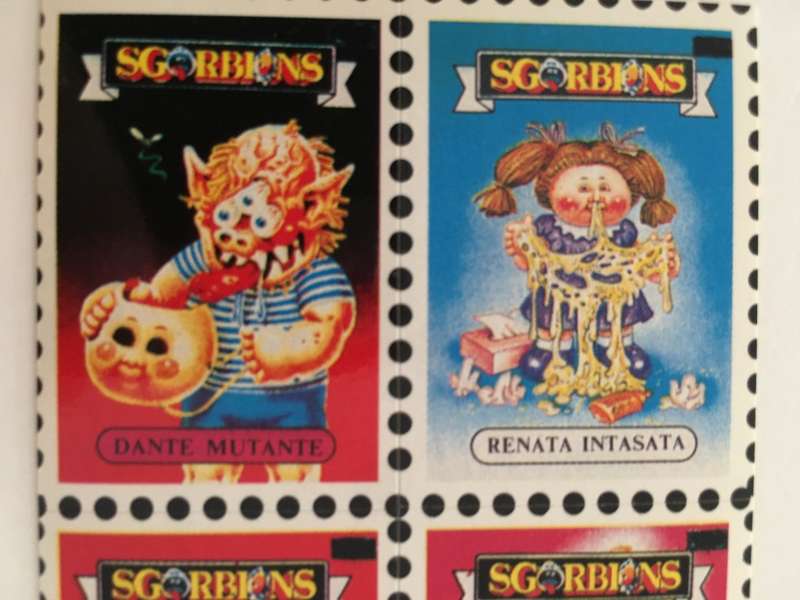 VINTAGE ITALIAN MINT SET OF 4 GARBAGE PAIL KIDS - 1989
