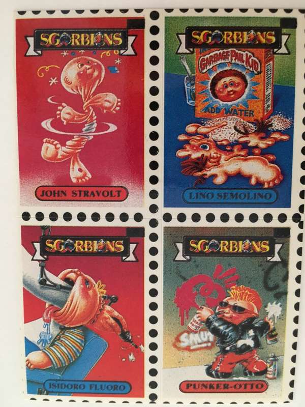 VINTAGE ITALIAN MINT SET OF 4 GARBAGE PAIL KIDS - 1989