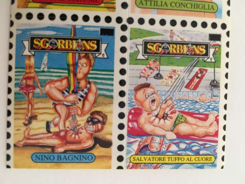 VINTAGE ITALIAN MINT SET OF 4 GARBAGE PAIL KIDS - 1989