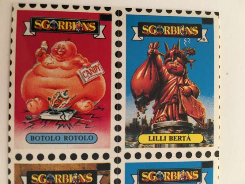 VINTAGE ITALIAN MINT SET OF 4 GARBAGE PAIL KIDS - 1989