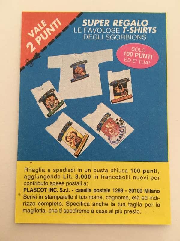 VINTAGE ITALIAN MINT SET OF 4 GARBAGE PAIL KIDS - 1989