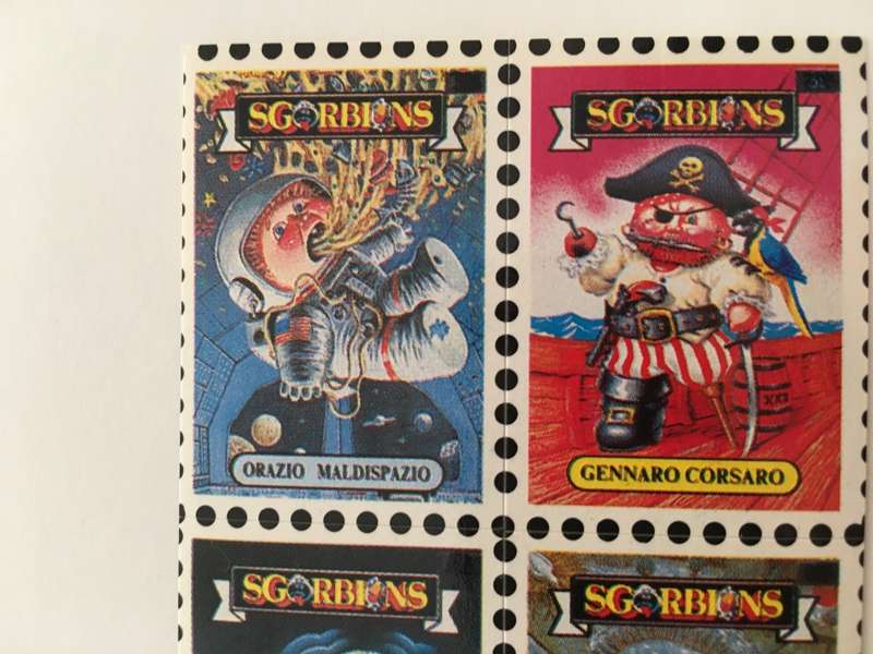 VINTAGE ITALIAN MINT SET OF 4 GARBAGE PAIL KIDS - 1989