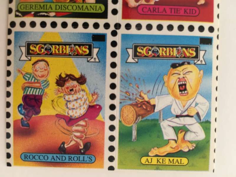 VINTAGE ITALIAN MINT SET OF 4 GARBAGE PAIL KIDS - 1989