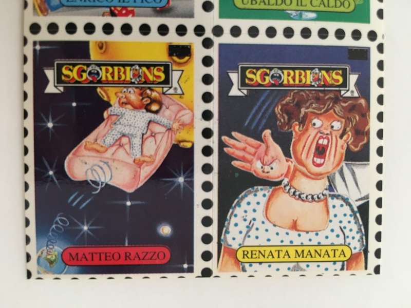 VINTAGE ITALIAN MINT SET OF 4 GARBAGE PAIL KIDS - 1989